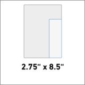 2.75" x 8.5"