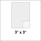 3" x 3"