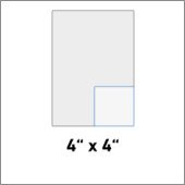 4" x 4"