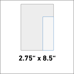 2.75" x 8.5"