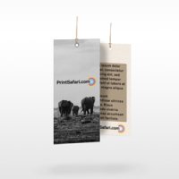 Hang Tags 2" x 2.25" 13 pt. Premium Linen Full Color Both Sides 25