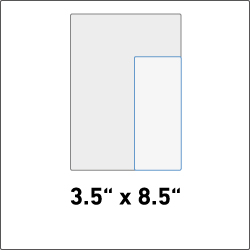 3.5" x 8.5"