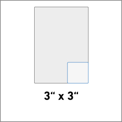 3" x 3"