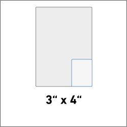 3" x 4"