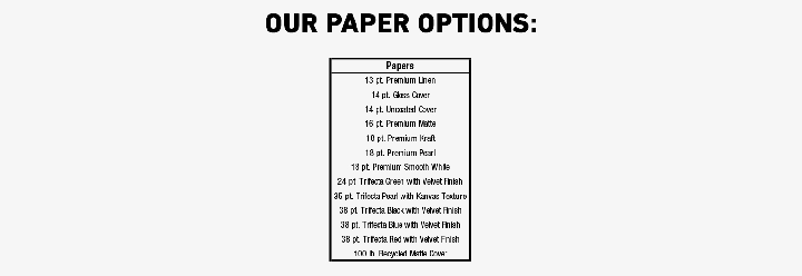 paper options